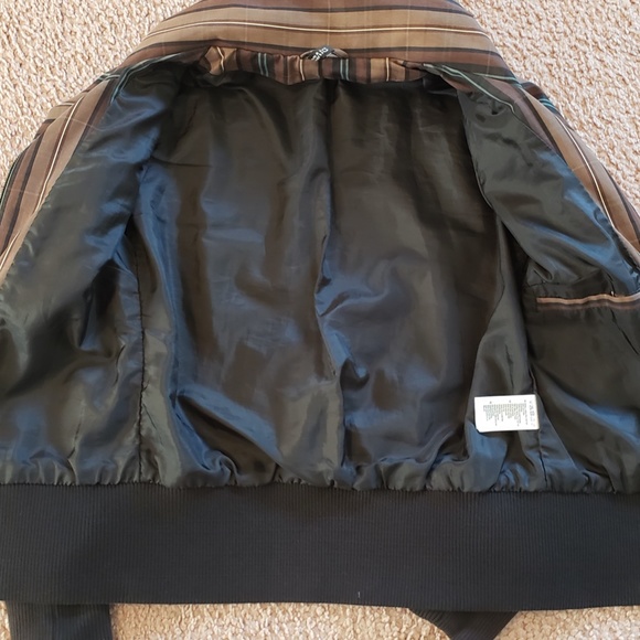 H&M Black Brown Teal Blue Unique Patterned Jacket - Picture 16 of 16